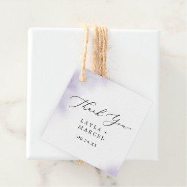 Watercolor Wash | Purple Thank You Favor Tags