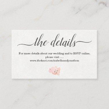 Watercolor Wedding Details Website Enclosure Invitations