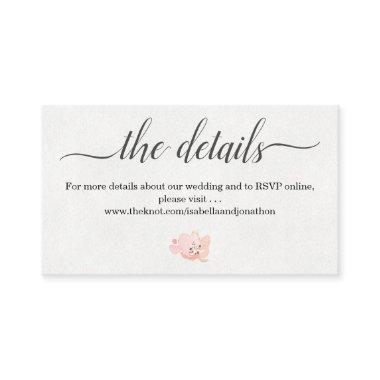 Watercolor Wedding Details Website Enclosure