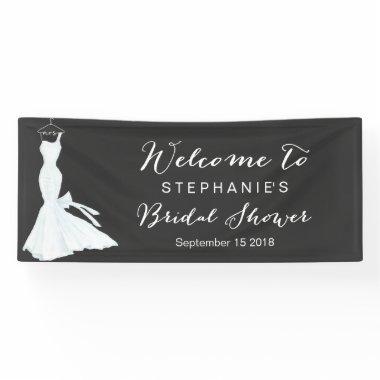 Watercolor Wedding Gown Chalkboard | Bridal Shower Banner