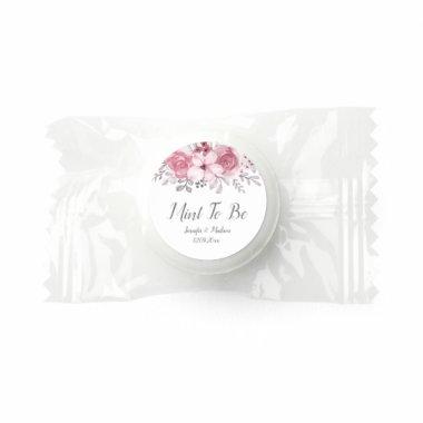 Watercolor White Flowers Mint To Be Wedding Life Saver® Mints