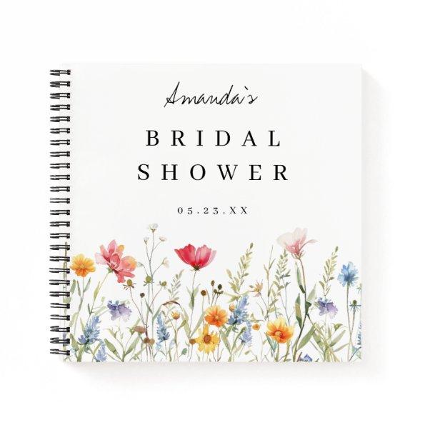 Watercolor Wildflower  Guest Book
