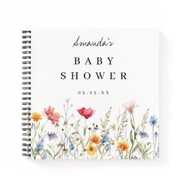 Watercolor Wildflower  Guest Book