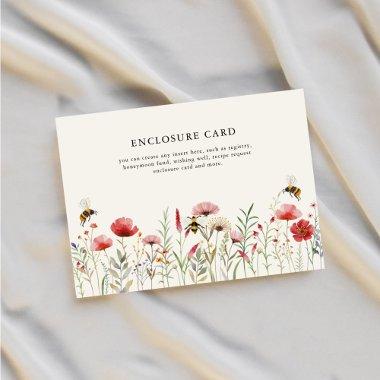 Watercolor Wildflower Bridal Shower Meant To Bee Enclosure Invitations