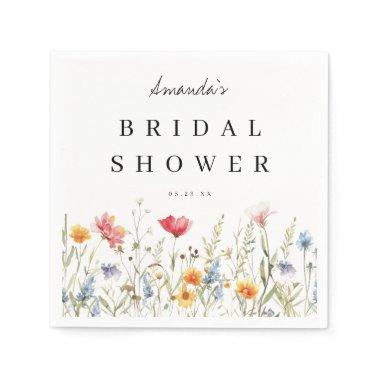 Watercolor Wildflower  Napkins