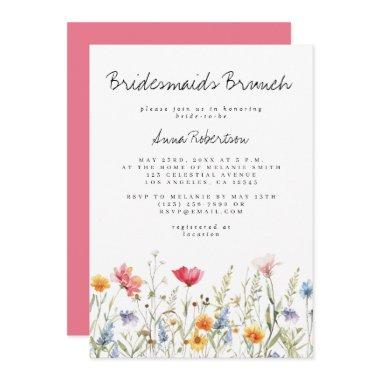 Watercolor Wildflower Bridesmaids Brunch