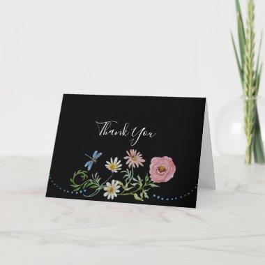 Watercolor Wildflower Flowers Thank You Bridal Invitations