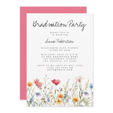 Watercolor Wildflower Graduation Party