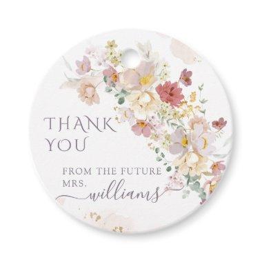 Watercolor Wildflower Purple Spring  Favor Tags