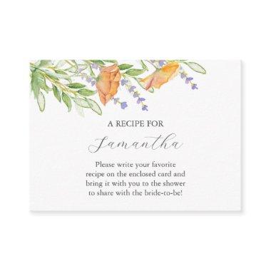 Watercolor Wildflower Wedding Theme Enclosure Invitations