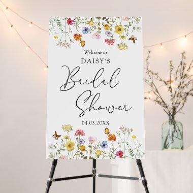 Watercolor Wildflower Welcome Bridal Shower Sign