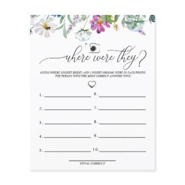 Watercolor Wildflower | Where Were They | Games