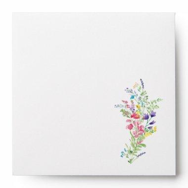 Watercolor Wildflowers  Envelope