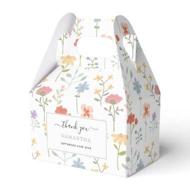 Watercolor Wildflowers Floral Pattern Favor Boxes