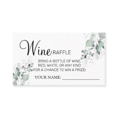 Watercolor Wine raffle ticket