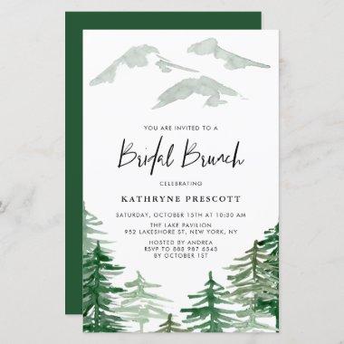 Watercolor Woodland Bridal Brunch Invitations