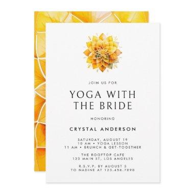 Watercolor Yellow Mandala Yoga with the Bride