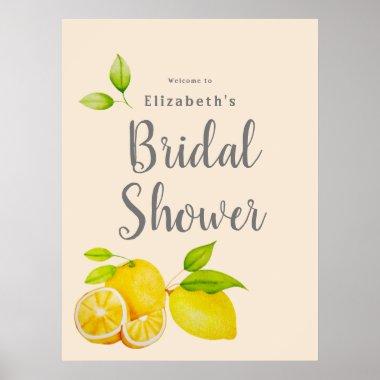 Watercolour Citrus Bridal Shower Welcome Sign
