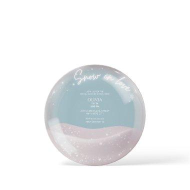 Watercolour Glitter snow in love