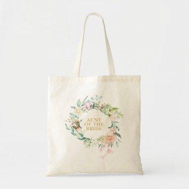 Watercolour Greenery Floral Aunt of the Bride Tote Bag