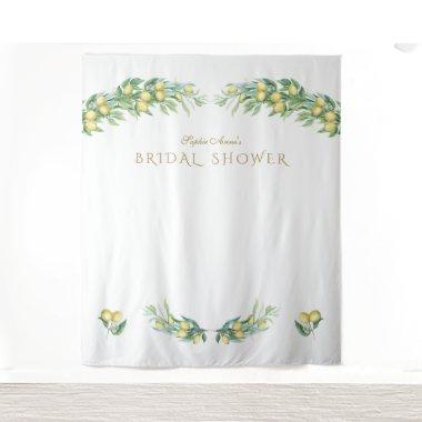 Watercolour Lemon  Photo Booth Tapestry