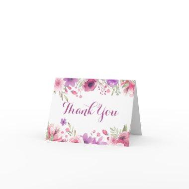 Watercolour Roses Thank You