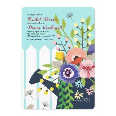 Watering Can Blossoms Invitations