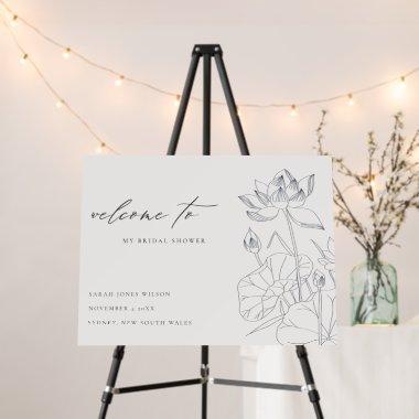 Waterlily Floral Sketch  Welcome Foam Board