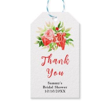 Watermelon and Pomegranate  Thank You Gift Tags