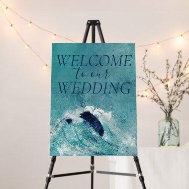 Wave Sublimation | Nautical Tidal Water Welcome Foam Board