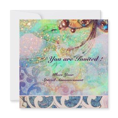 WAVES , bright red blue green pink gold sparkles
