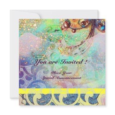 WAVES , bright yellow blue green pink gold sparkle