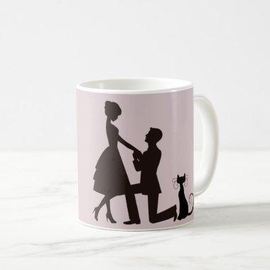 We are getting meowied / married ring mug