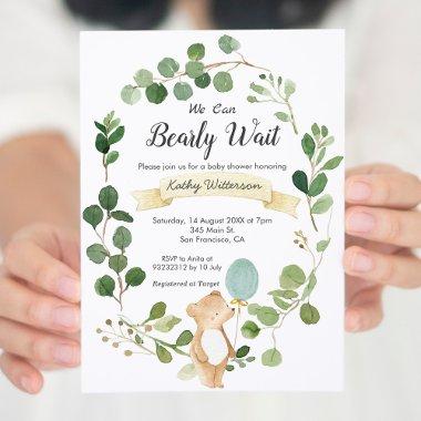 We can bearly wait baby shower