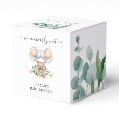 We Can Bearly Wait Woodland Bear Baby Shower Favor Boxes