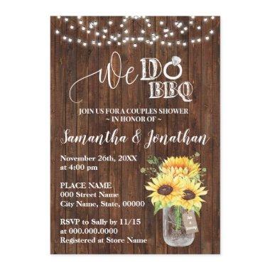 We do bbq couple shower sunflowers country wedding Invitations