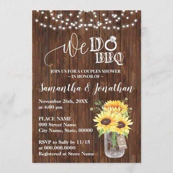 We do bbq couple shower sunflowers country wedding Invitations