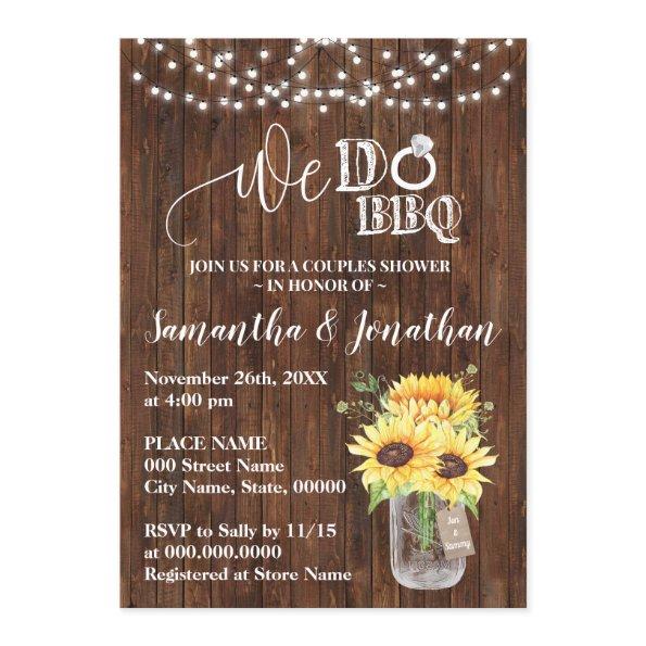 We do bbq couple shower sunflowers country wedding