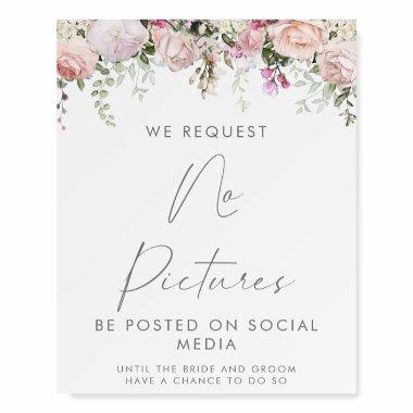 We Request No Pictures Posted On Social Media Sign