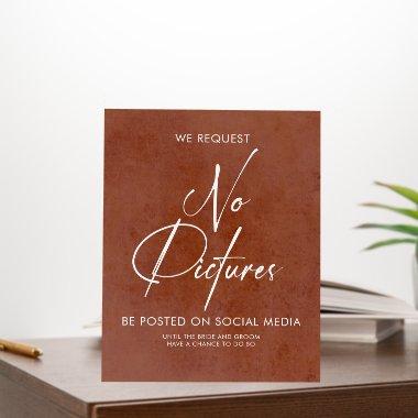 We Request No Pictures Posted On Social Media Sign