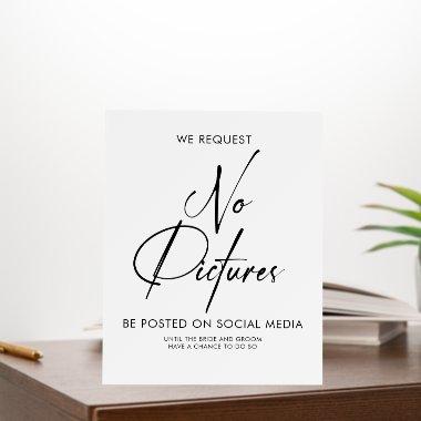 We Request No Pictures Posted On Social Media Sign