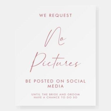 We Request No Pictures Posted On Social Media Sign