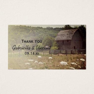 Weathered Barn Country Wedding Favor Tags