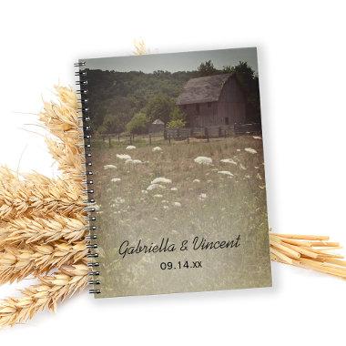 Weathered Barn Country Wedding Notebook