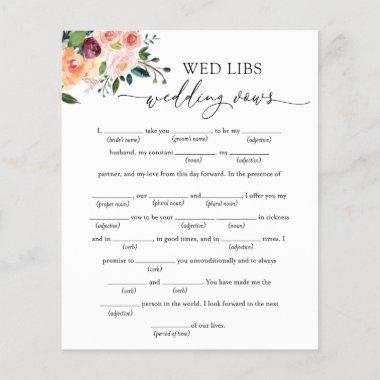 Wed Libs Wedding Vows Bridal Shower Game