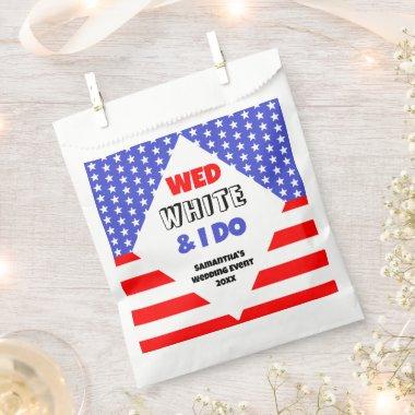 Wed, White & I Do Patriotic Wedding Event Favor Bag