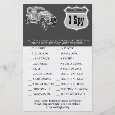 Weddin Car | Wedding Reception | I Spy Game Invitations Flyer