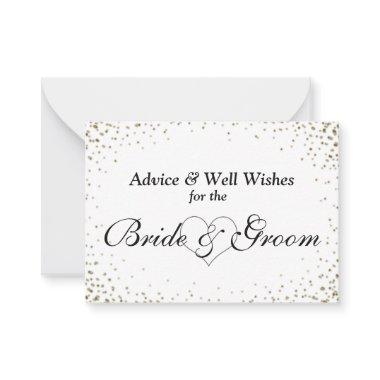 Wedding Advice Card Faux Gold Confetti