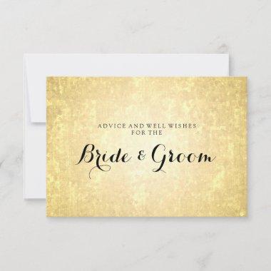 Wedding Advice Card Gold Foil Stars Look Confetti