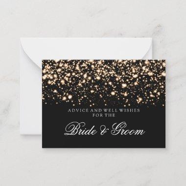 Wedding Advice Card Gold Midnight Glam